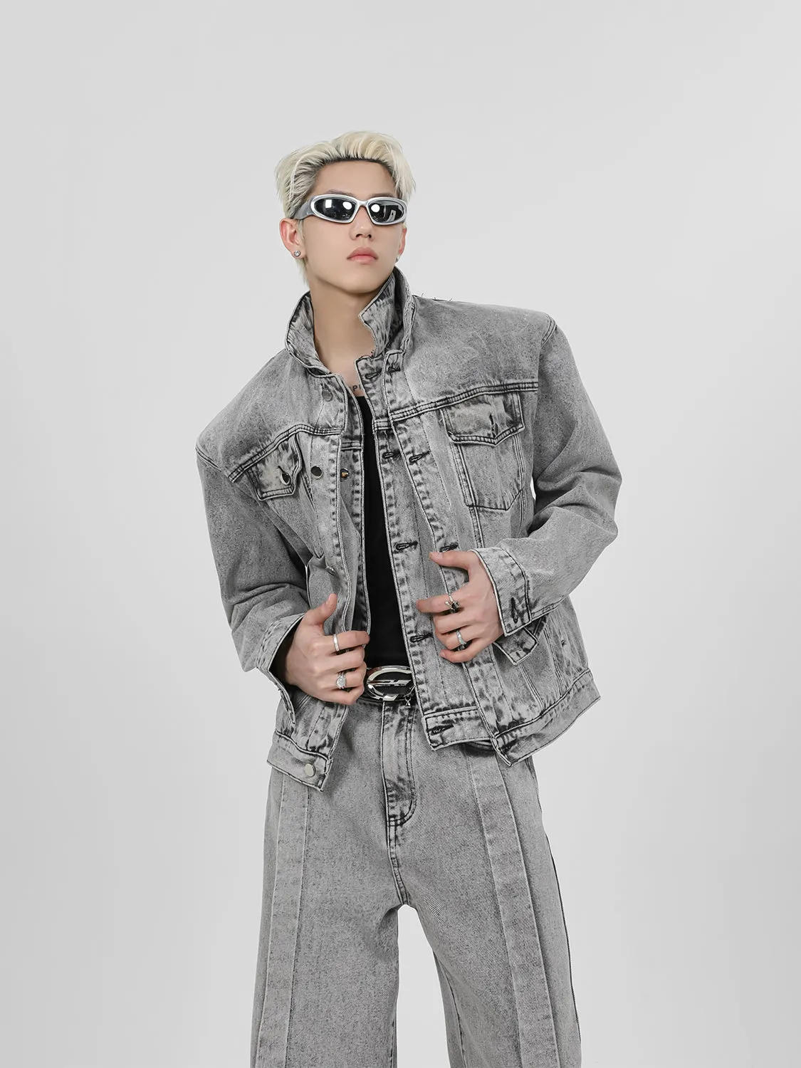 【24s Oct.】Washed Denim Short Jacket Set