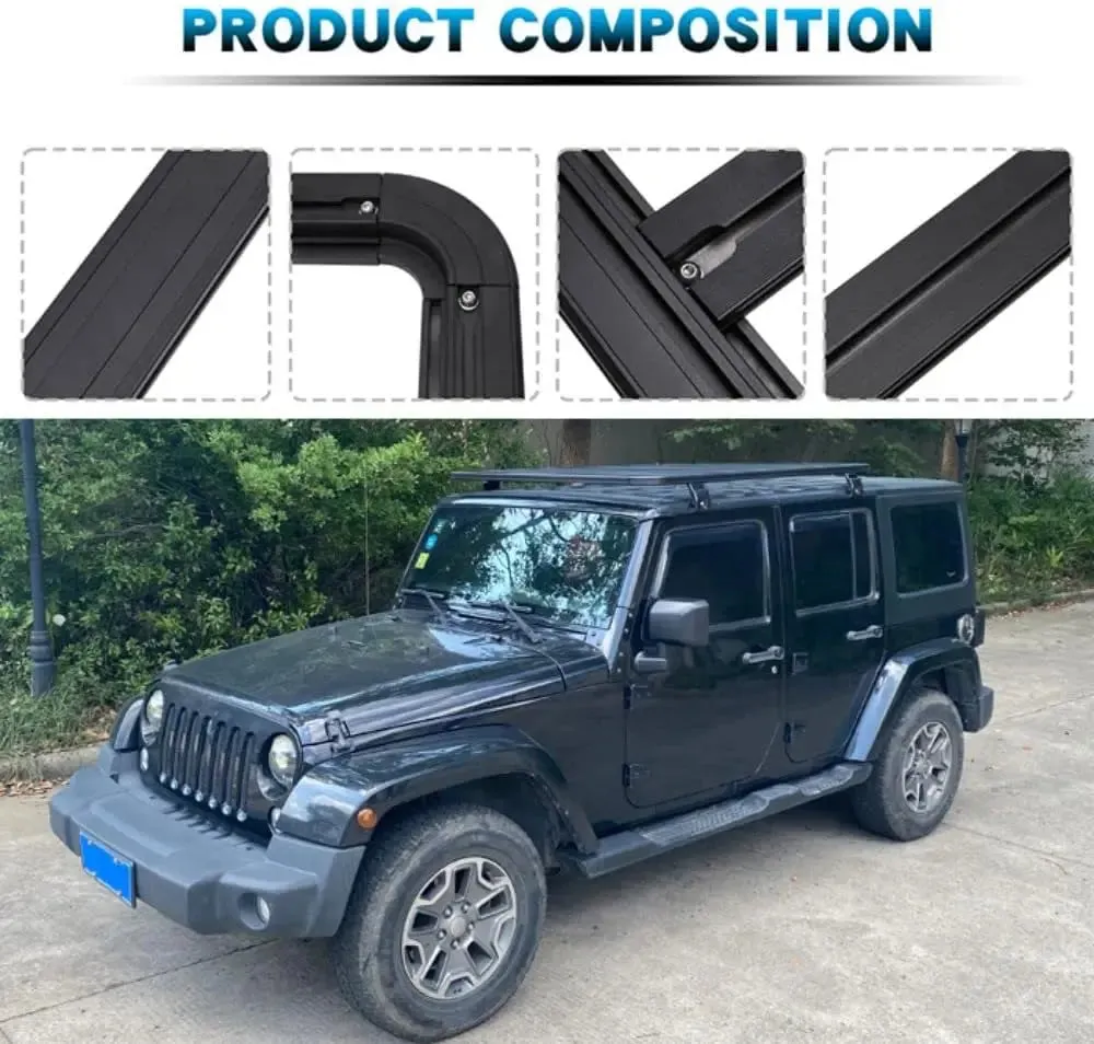 63" x 55" Aluminum Car Roof Platform for Jeep Wrangler Gladiator