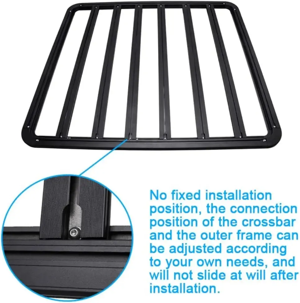 63" x 55" Aluminum Car Roof Platform for Jeep Wrangler Gladiator