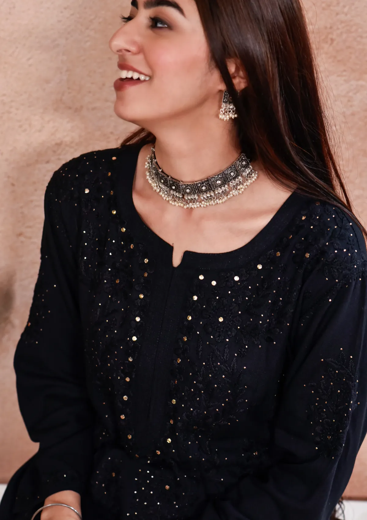 Afifa Rayon Kurta with Cotton Pant Set
