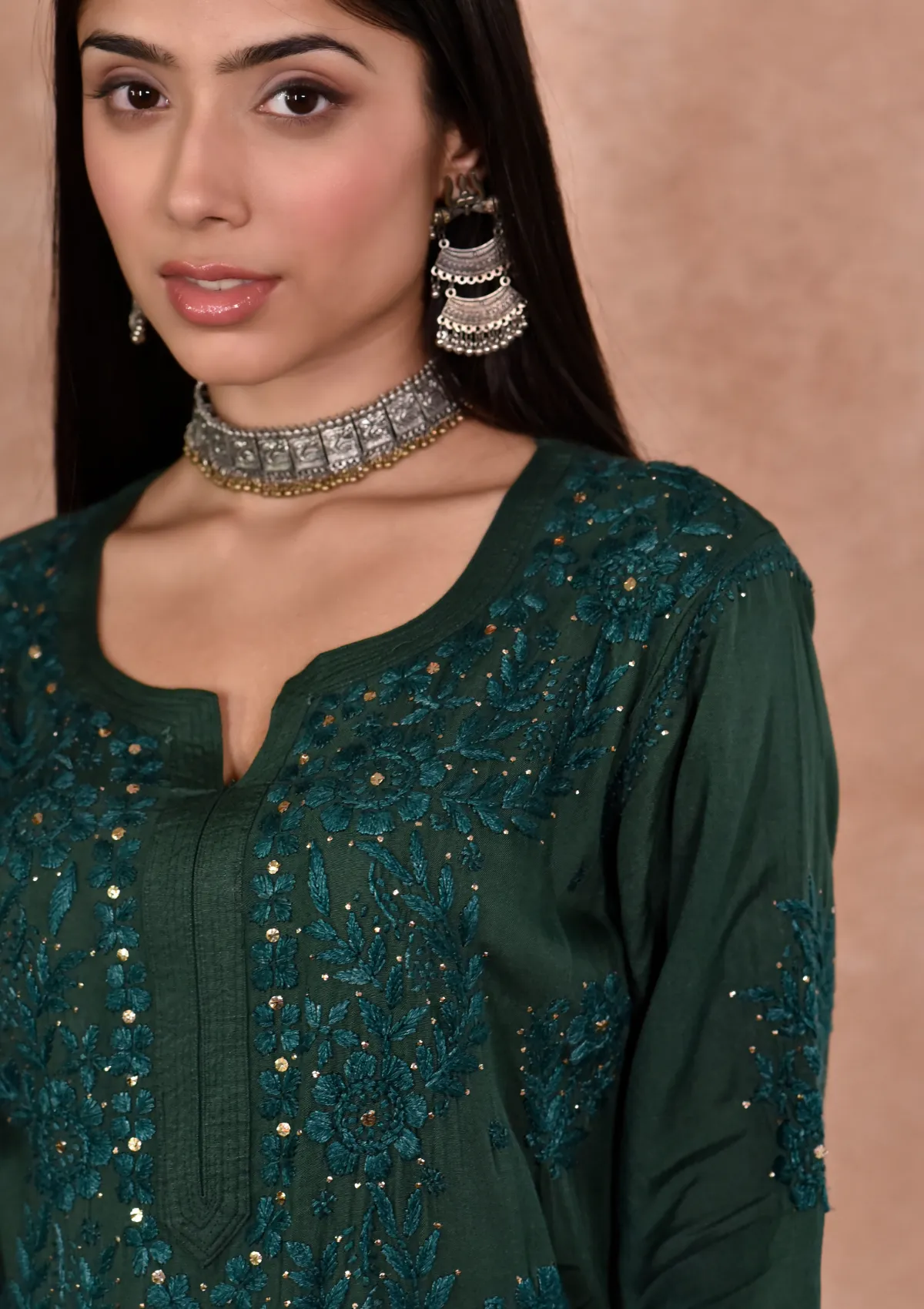 Afifa Rayon Kurta with Cotton Pant Set