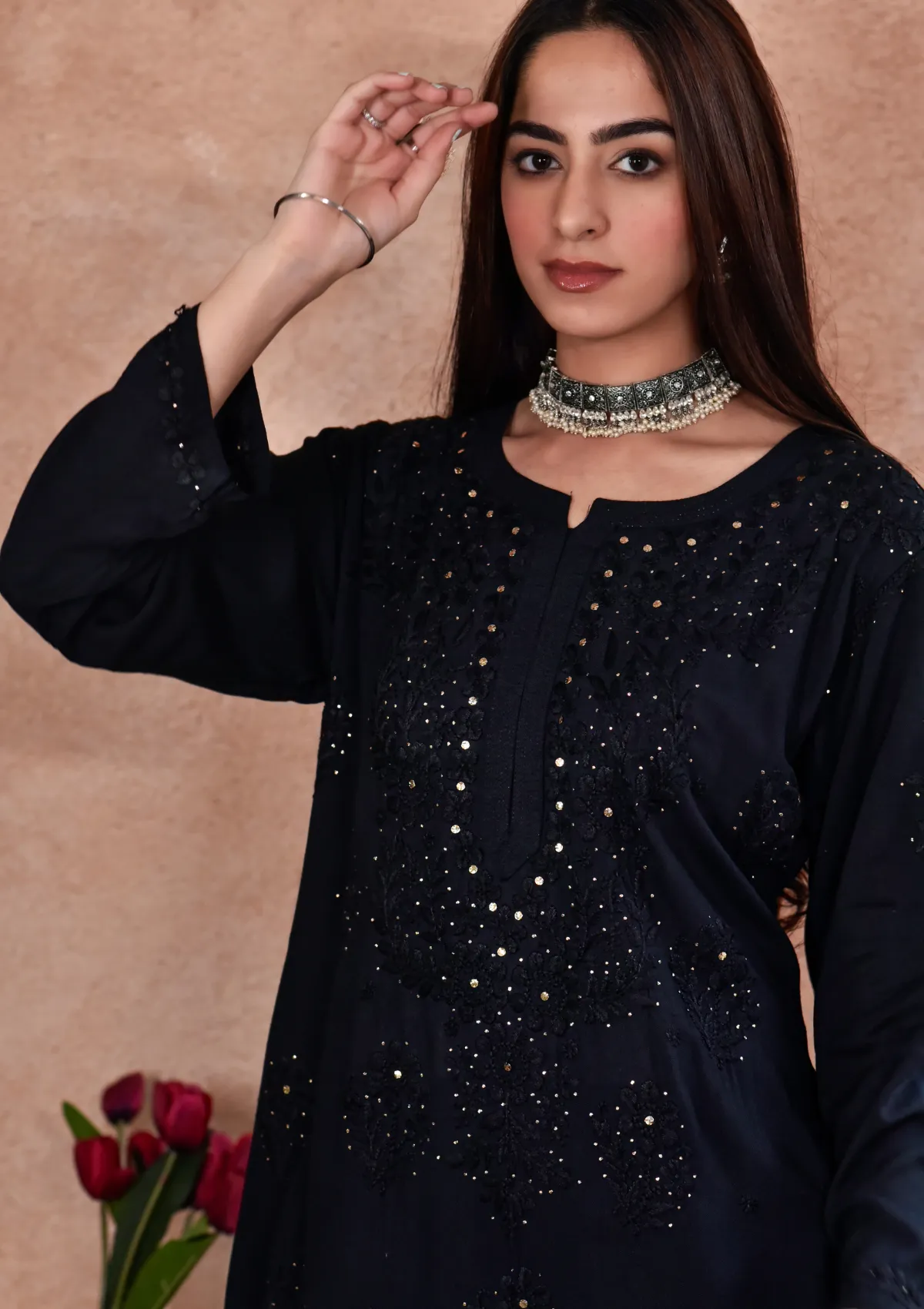 Afifa Rayon Kurta with Cotton Pant Set
