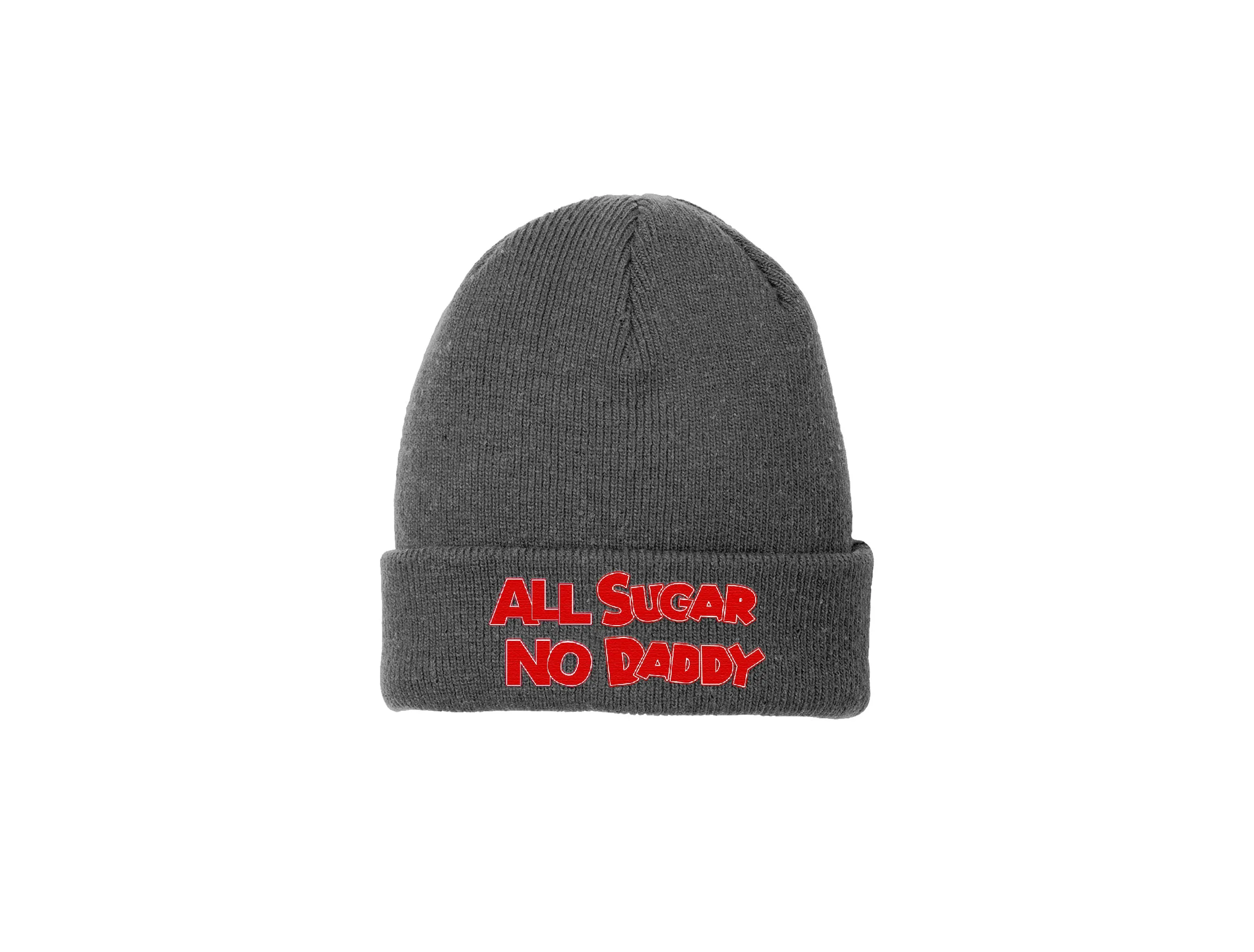 All Sugar No Daddy - Embroidered Winter Beanie