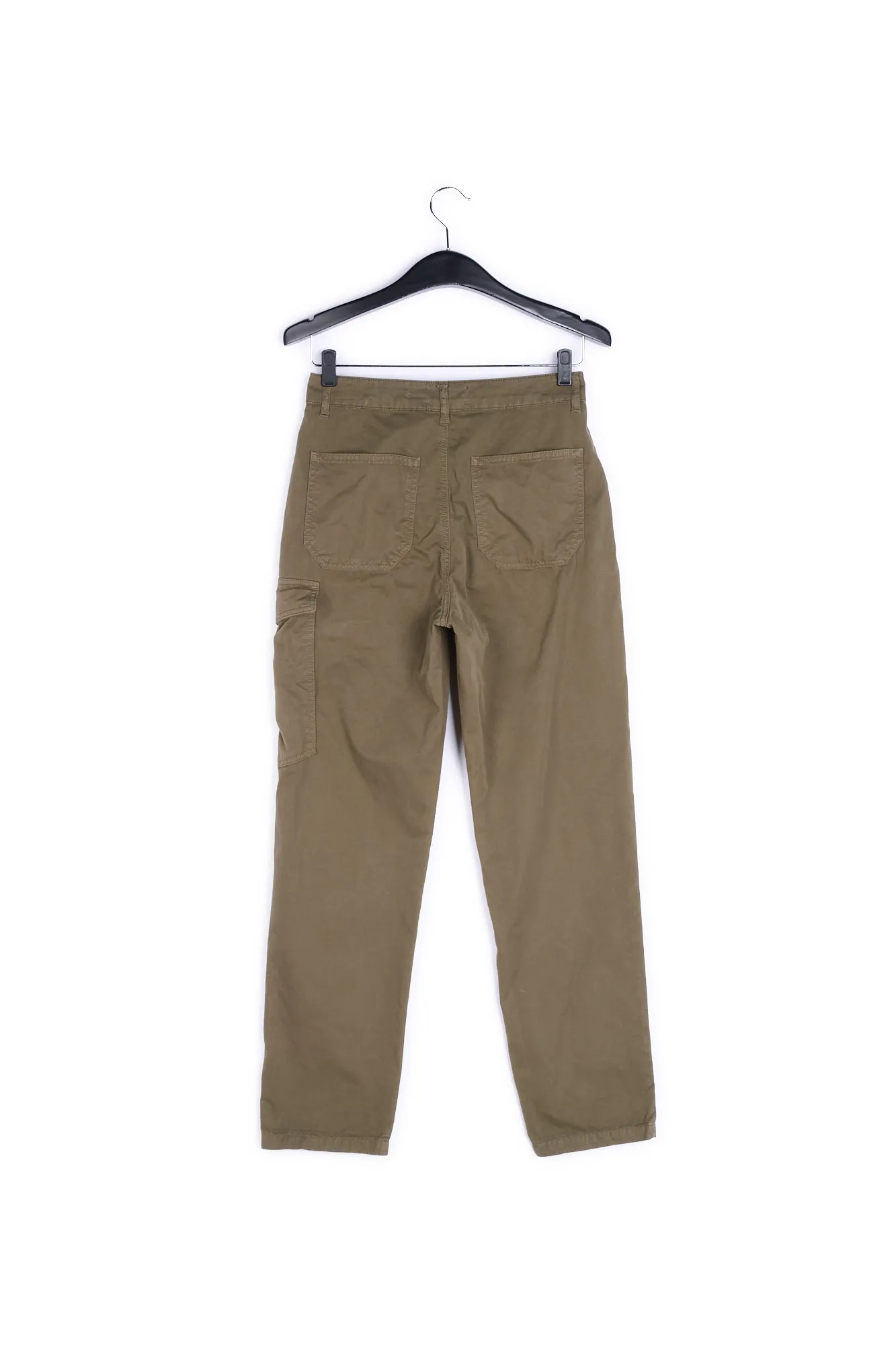 Army green cotton cargo pants