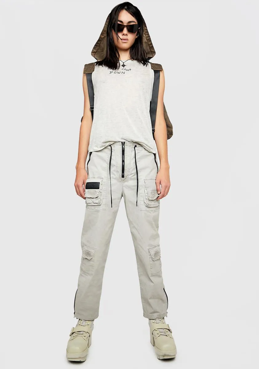 Atmosphere Unisex Stone Wash Cargo Pants