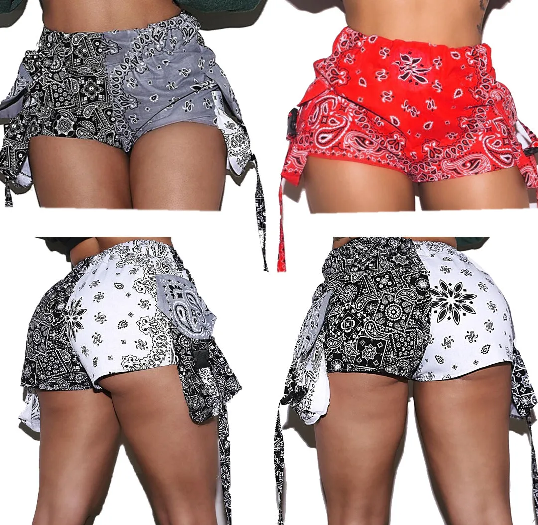 Bandana Mini Cargo Shorts