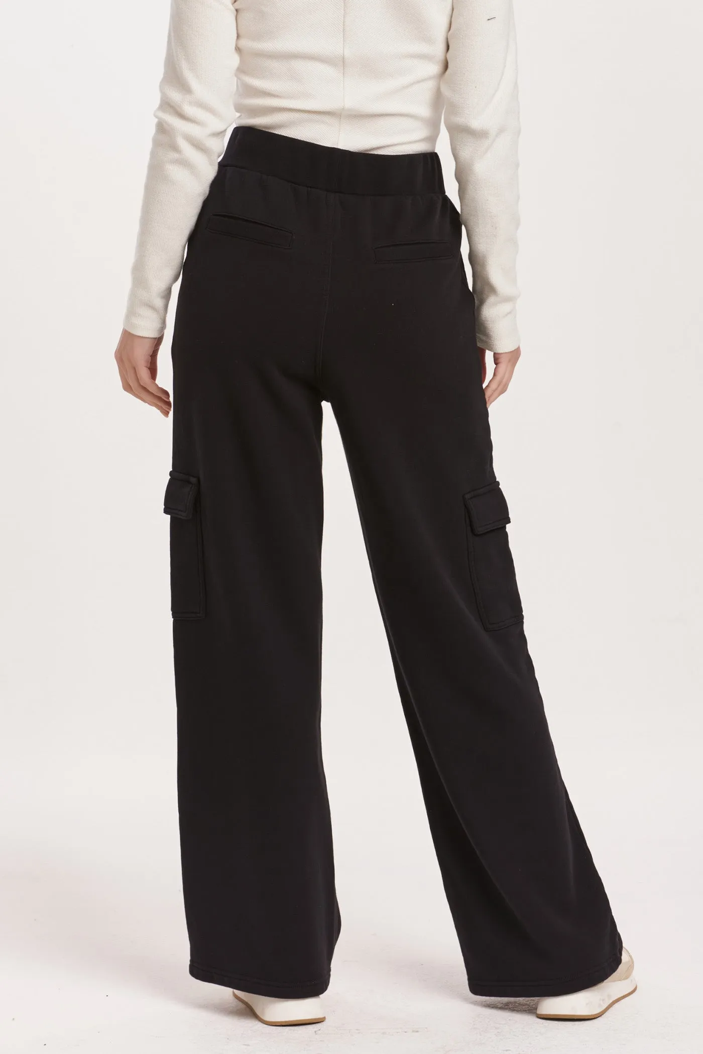 BECCA HIGH RISE CARGO PANTS BLACK