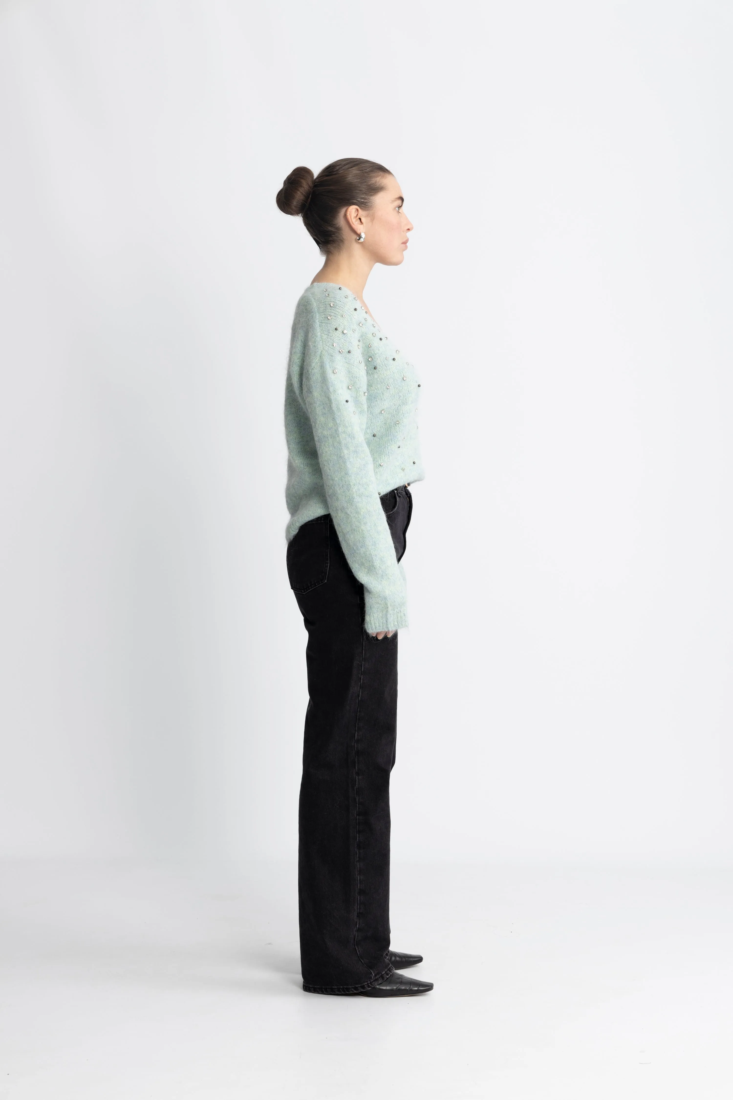 Cmmarni-Pullover - Silt Green Melange