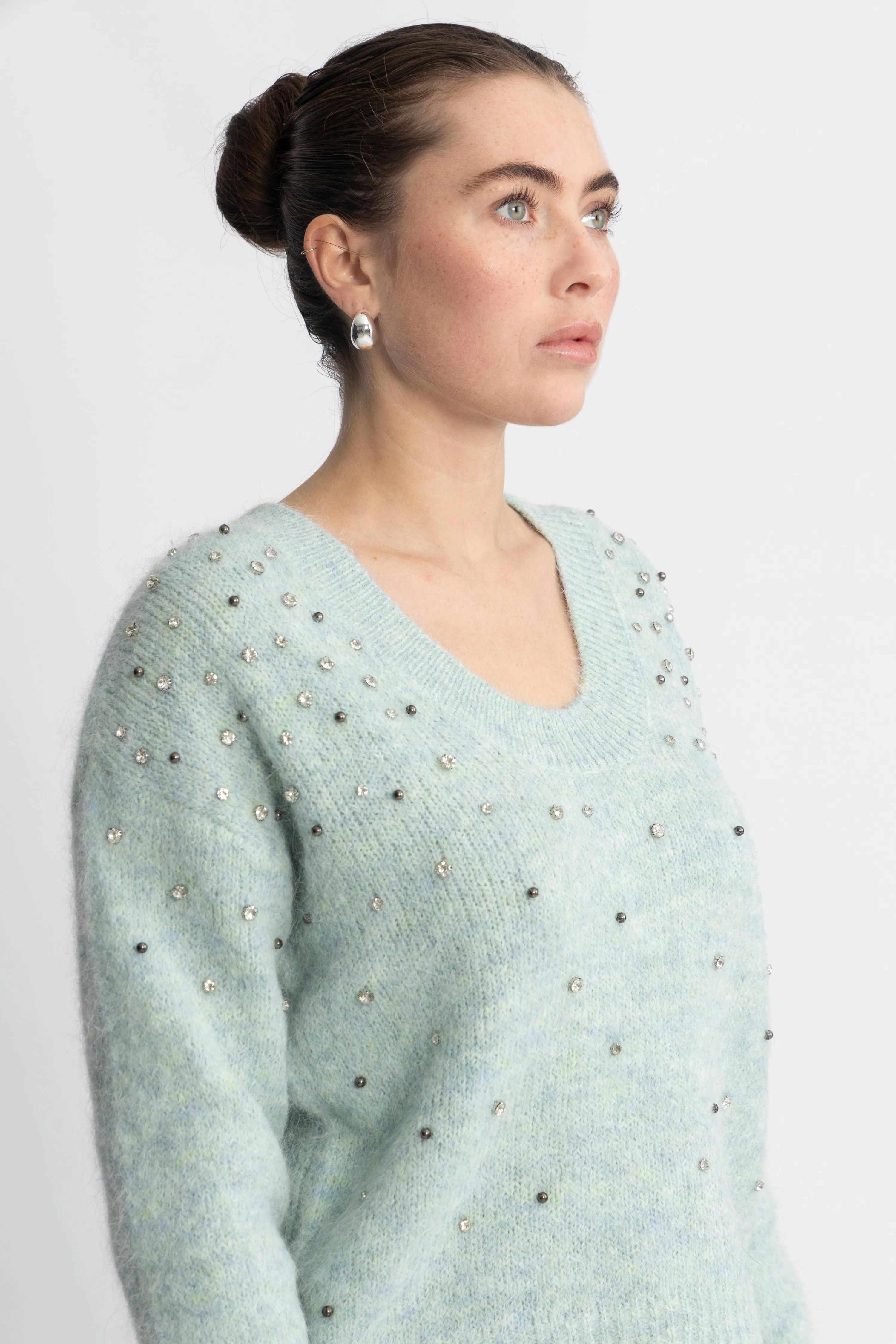 Cmmarni-Pullover - Silt Green Melange