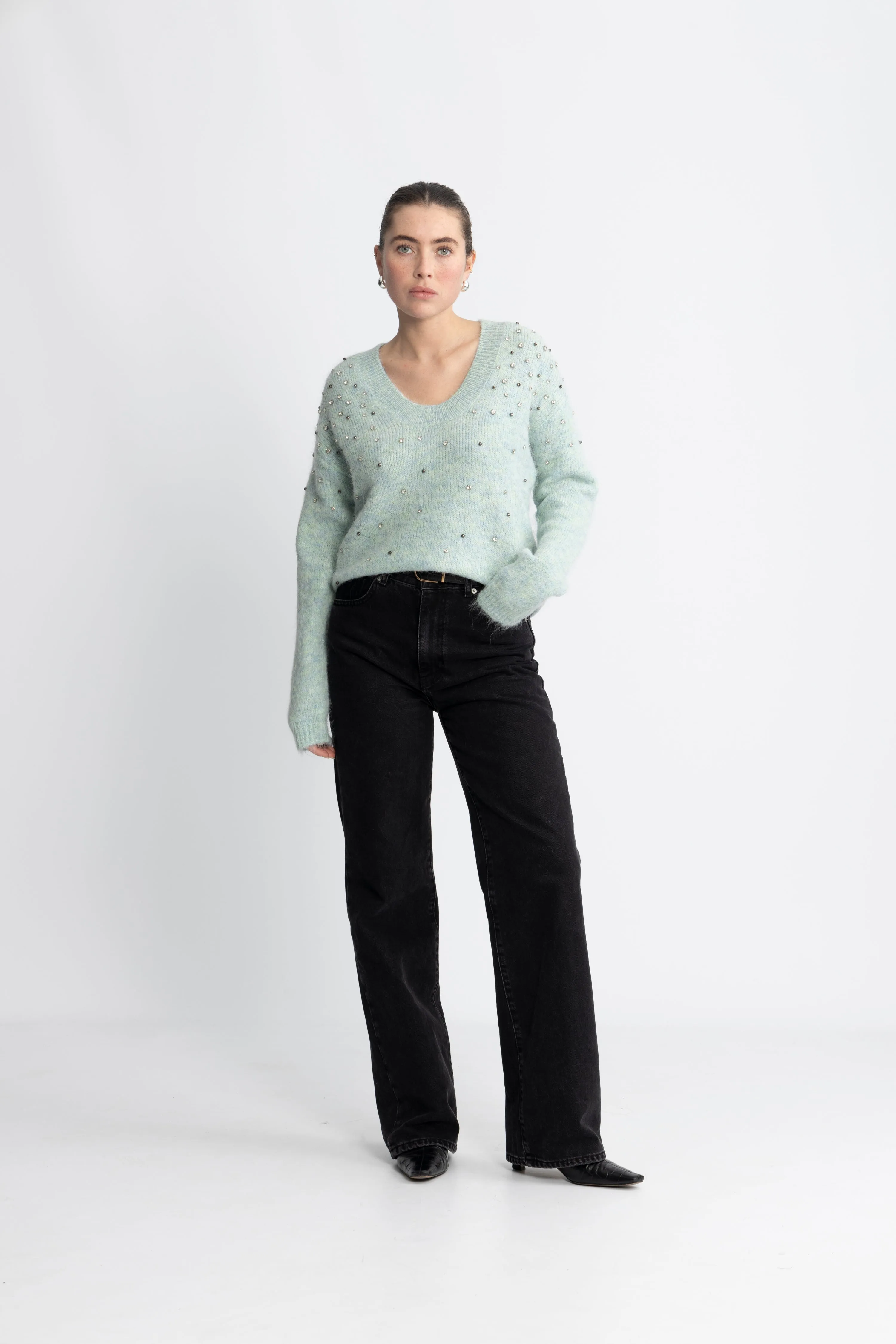 Cmmarni-Pullover - Silt Green Melange