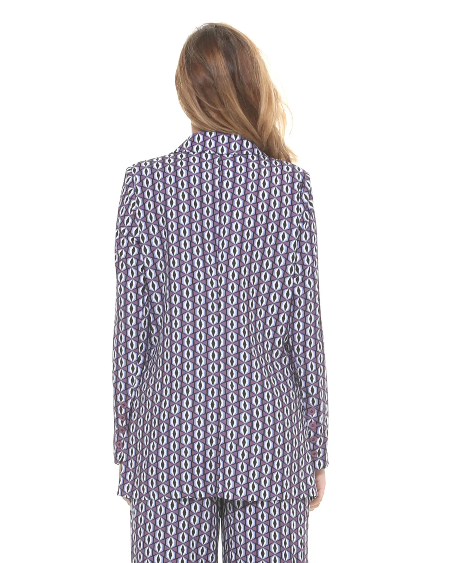 Dress suit jacket geometric pattern