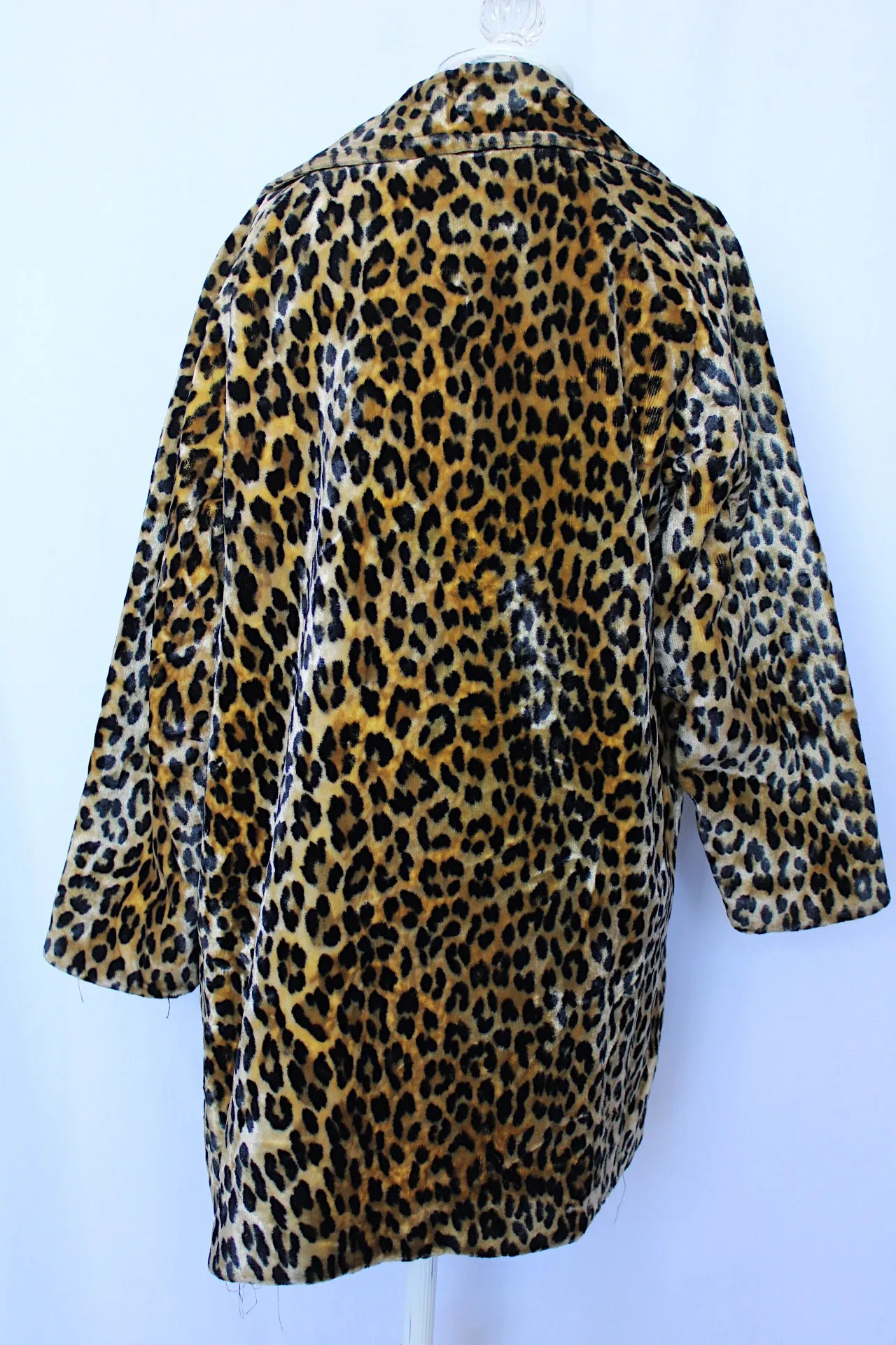 Faux Fur Leopard Print Coat