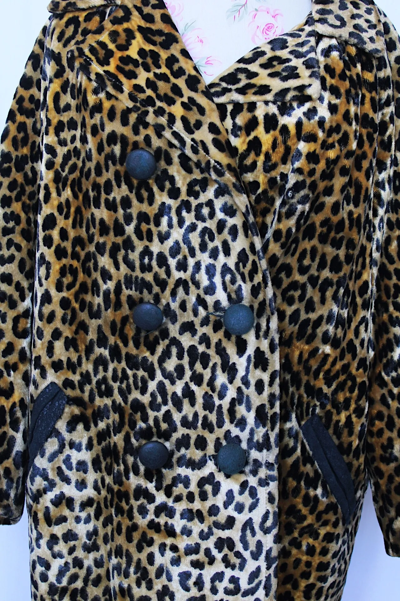 Faux Fur Leopard Print Coat