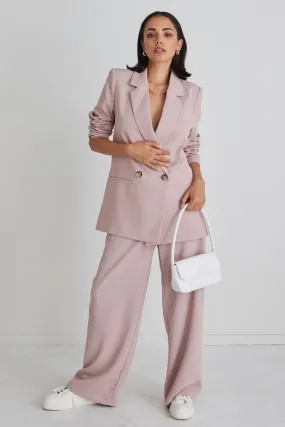 Favourite Blush Elastic Back Wide Leg Pants