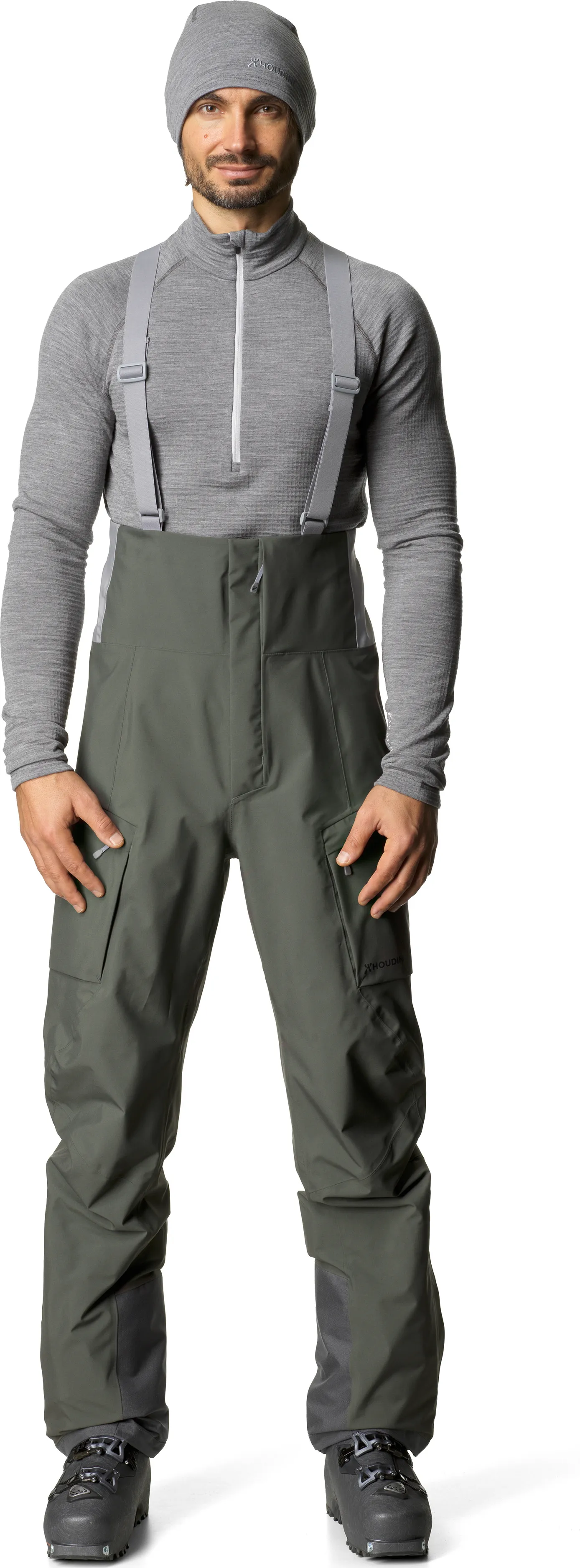 Houdini Men&#x27;s Rollercoaster Bib Pants Baremark Green | Buy Houdini Men&#x27;s Rollercoaster Bib Pants Baremark Green here | Outnorth