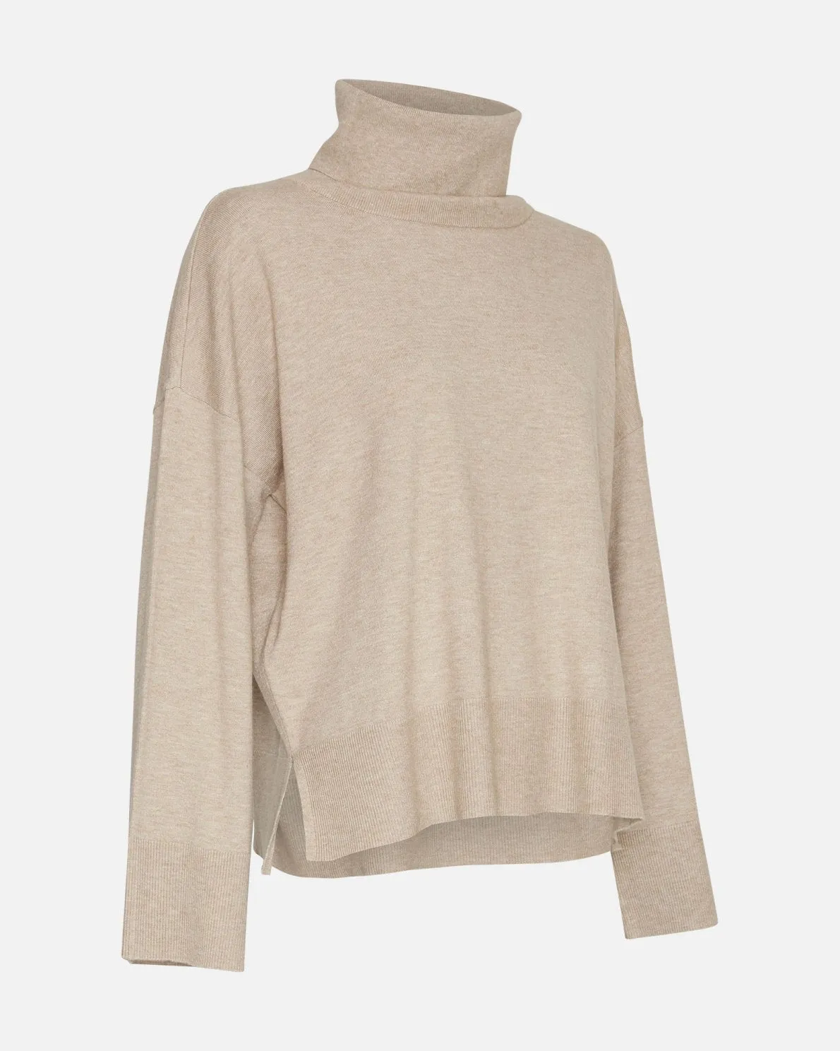 Indica Rachelle R Neck Pullover - Trench Coat Mel