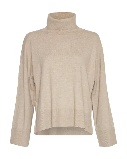 Indica Rachelle R Neck Pullover - Trench Coat Mel