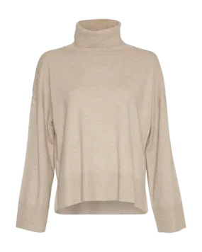 Indica Rachelle R Neck Pullover - Trench Coat Mel