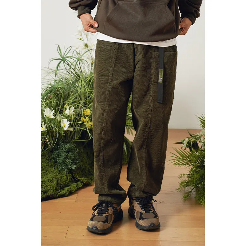 Loose Solid Color Corduroy Casual Pants