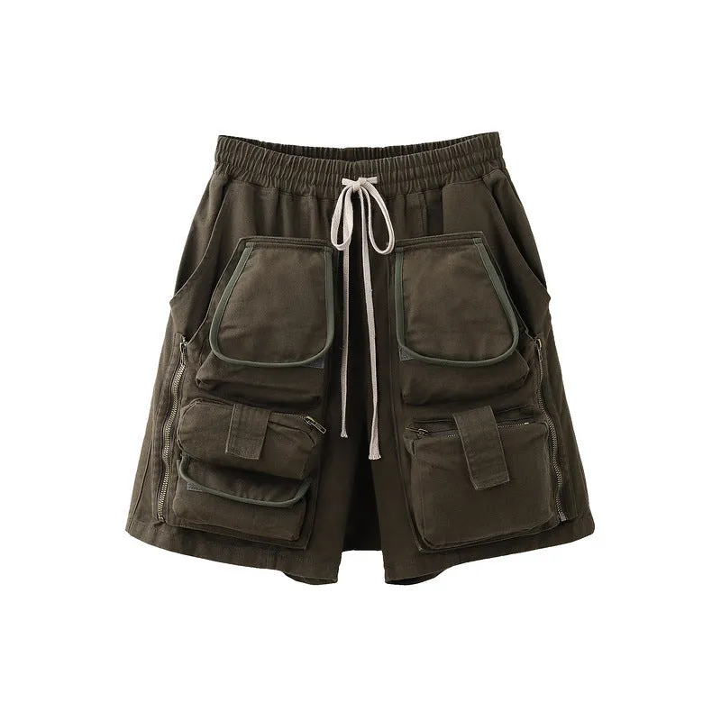 Man Fall Outfits Cargo Pants Cargo Shorts Loose Casual Shorts Drawstring Pants Saggy Pants