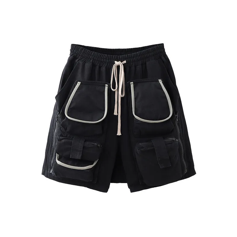 Man Fall Outfits Cargo Pants Cargo Shorts Loose Casual Shorts Drawstring Pants Saggy Pants