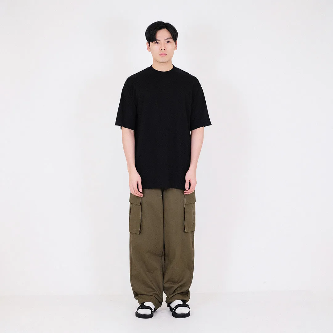 Men Wide Leg Cargo Long Pants - Army Green - SM2311179B