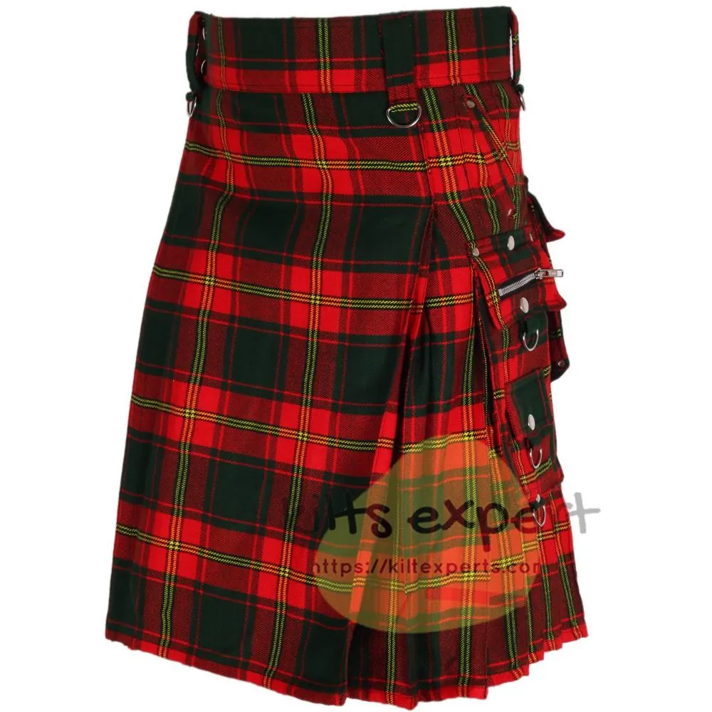 Men's Irish Ulster Tartan Kilts With Stylish Pockets