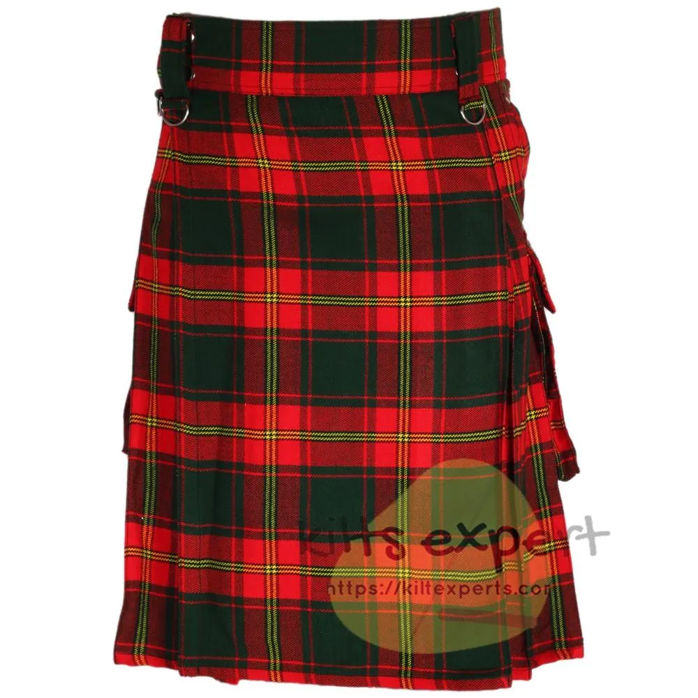 Men's Irish Ulster Tartan Kilts With Stylish Pockets