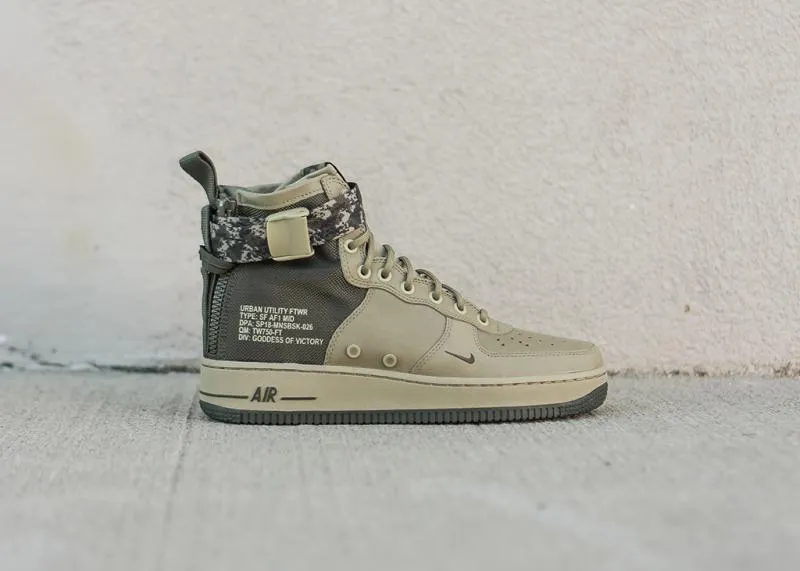 NIKE - Men - SF Air Force 1 Mid - Olive/Khaki Camo