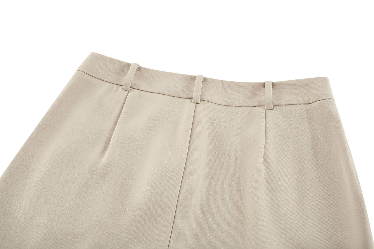Tapered Dobby Twill Pants With Belt