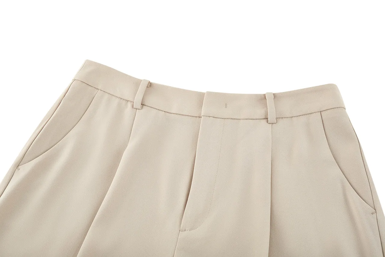 Tapered Dobby Twill Pants With Belt