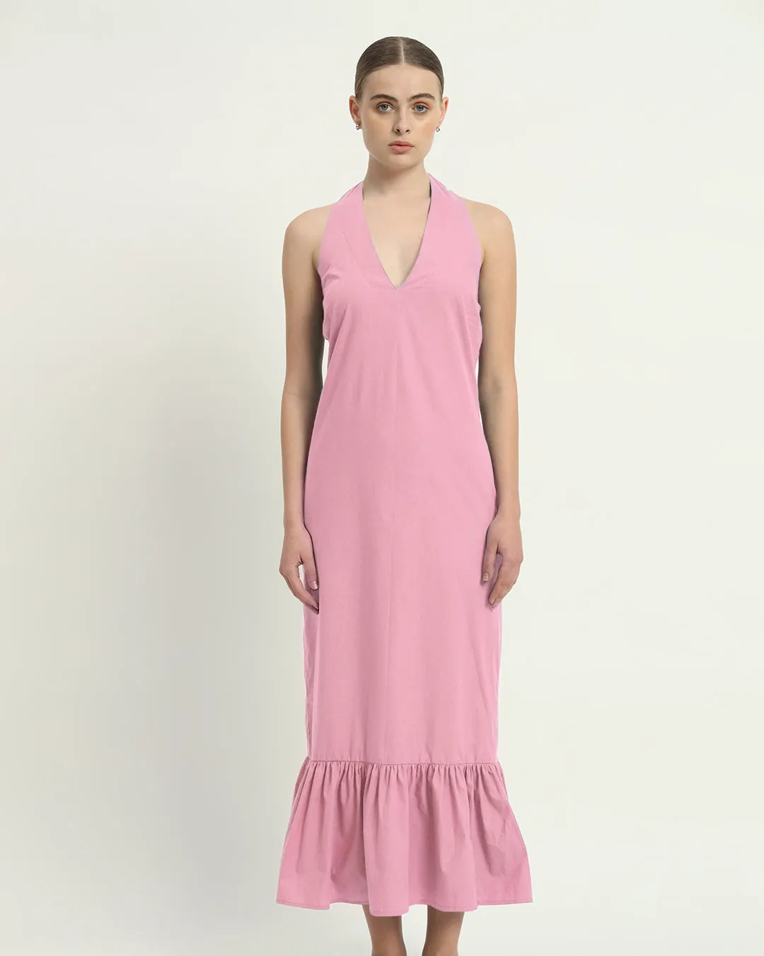 The Wellsville Fondant Pink Cotton Dress
