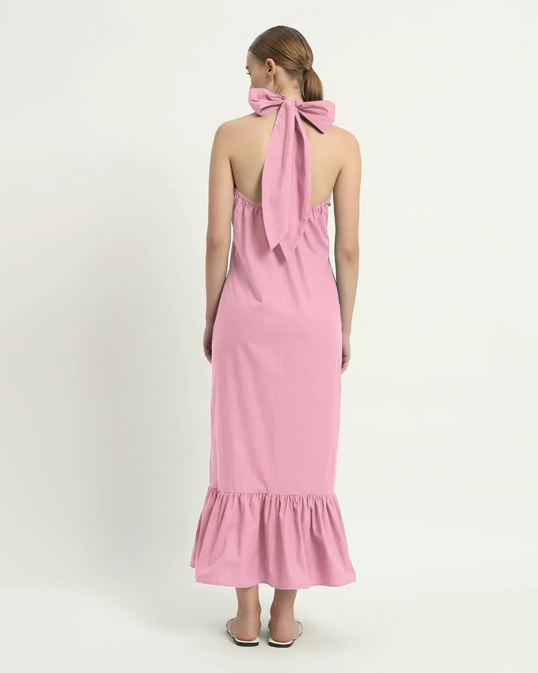 The Wellsville Fondant Pink Cotton Dress