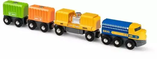 Three-Wagon Cargo Train