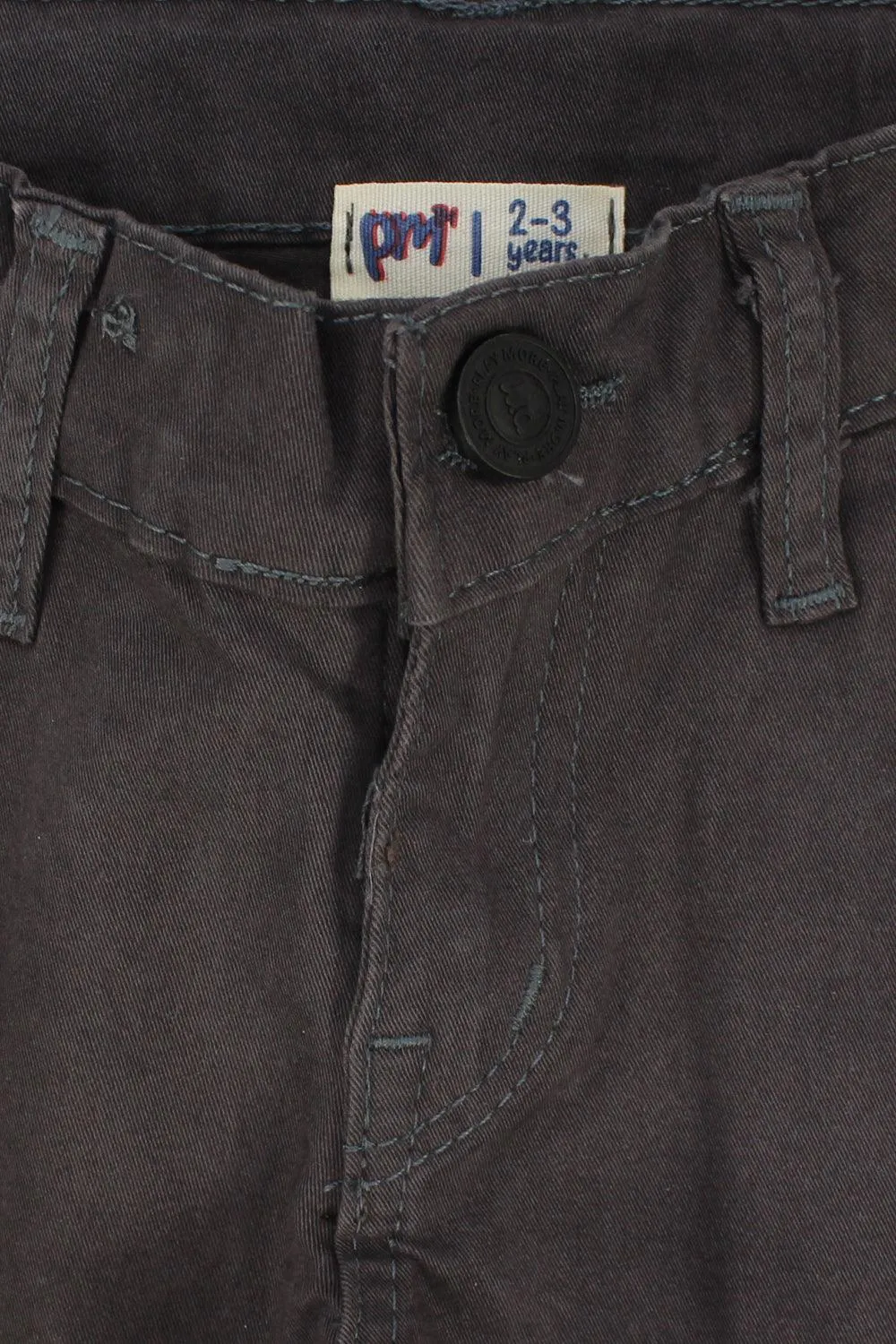 Unisex Charcoal Gabardine Cargo Pants