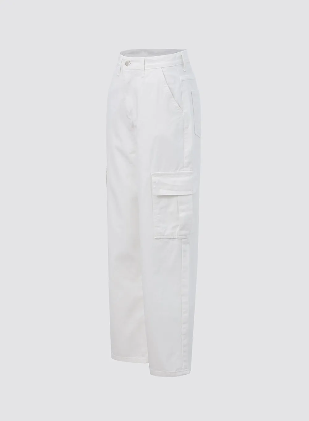 Wide Fit Cargo Cotton Pants IO312