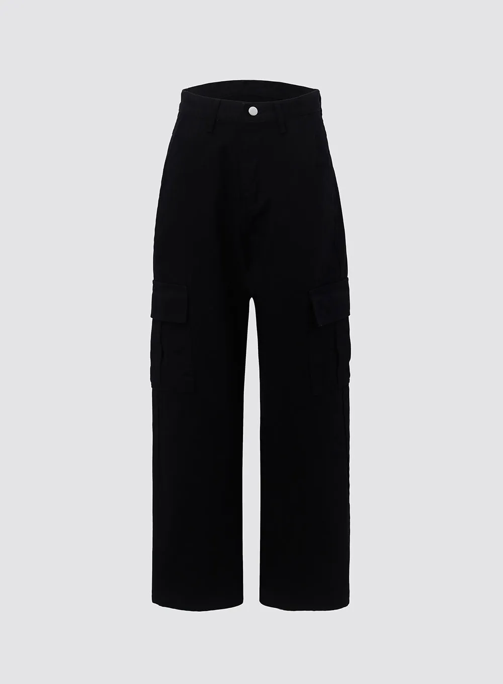 Wide Fit Cargo Cotton Pants IO312