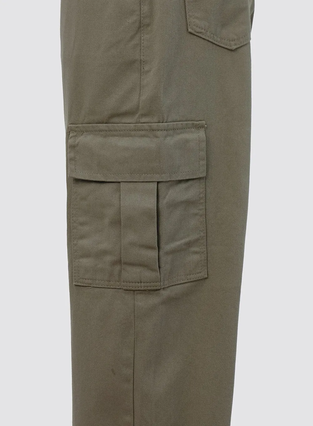 Wide Fit Cargo Cotton Pants IO312
